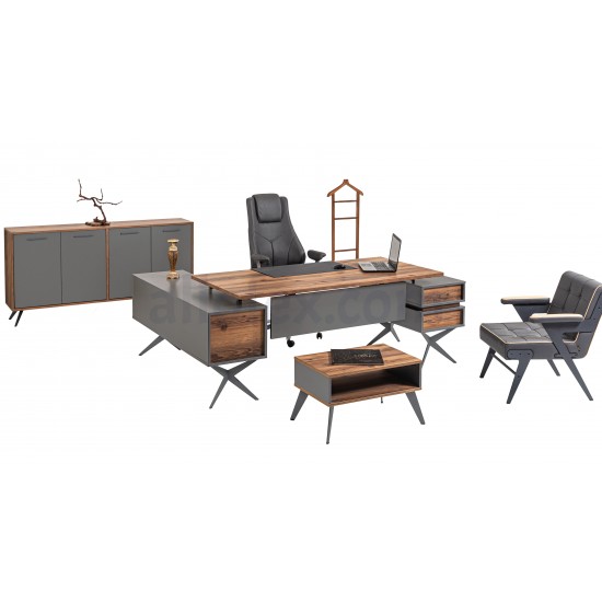 Arthur Antrasit Three Piece Office Set