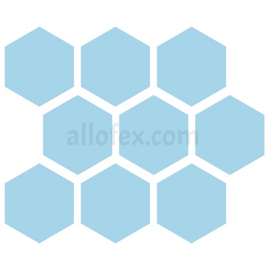 10X11,6 MACARON BLUE HEXAGON MESH