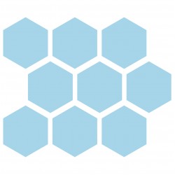 10X11,6 MACARON BLUE HEXAGON MESH