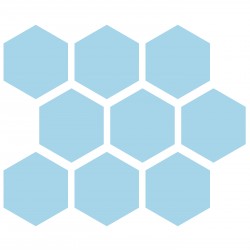 10X11,6 MACARON BLUE HEXAGON MESH